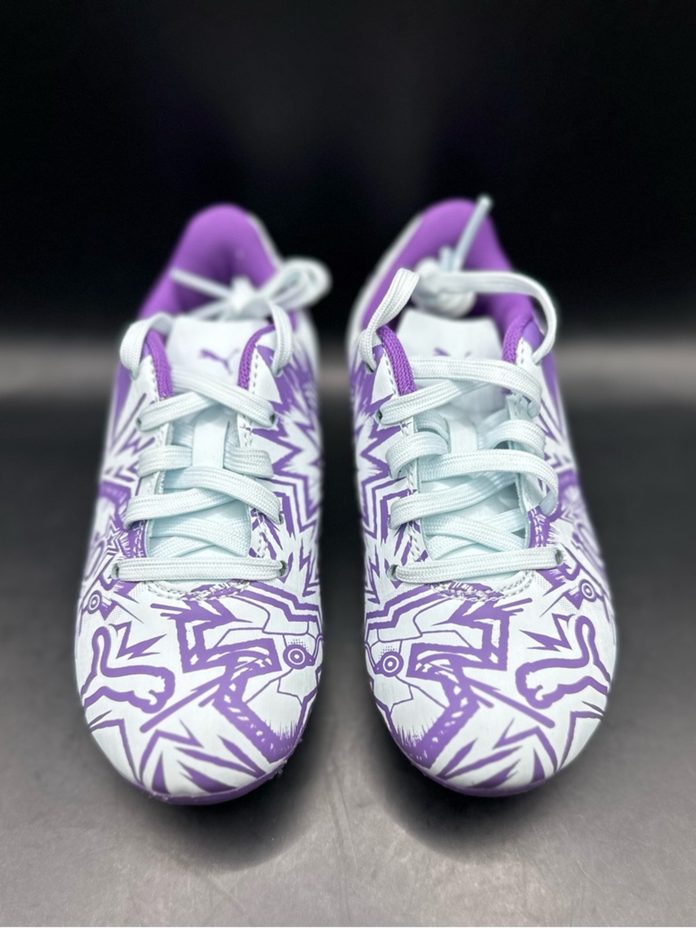 PUMA Tacto II CP FG/AG Jr Kids Soccer Cleats Toddler Sz 10C (USED) Violet/White